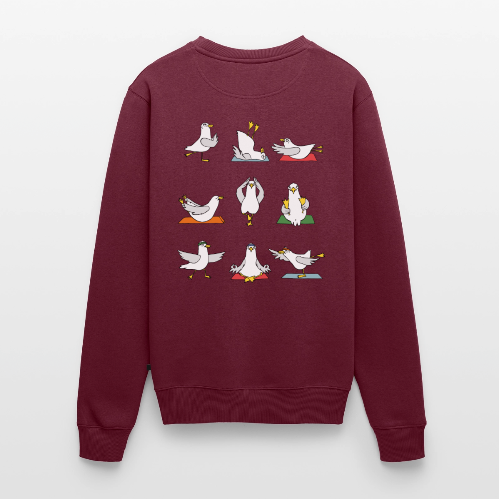 Yoga Möwen - Unisex Premium Pullover - Burgunderrot