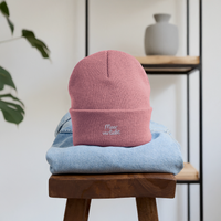 Meerverliebt - Bestickte Wintermütze - Rosa