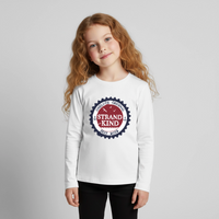 Strandkind Original - Kinder Premium Langarmshirt - Weiß