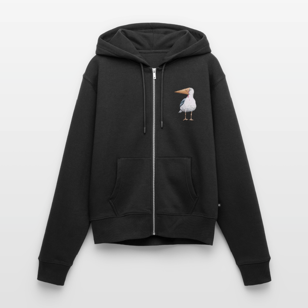 Eisvogel - Frauen Premium Kapuzenjacke - Schwarz