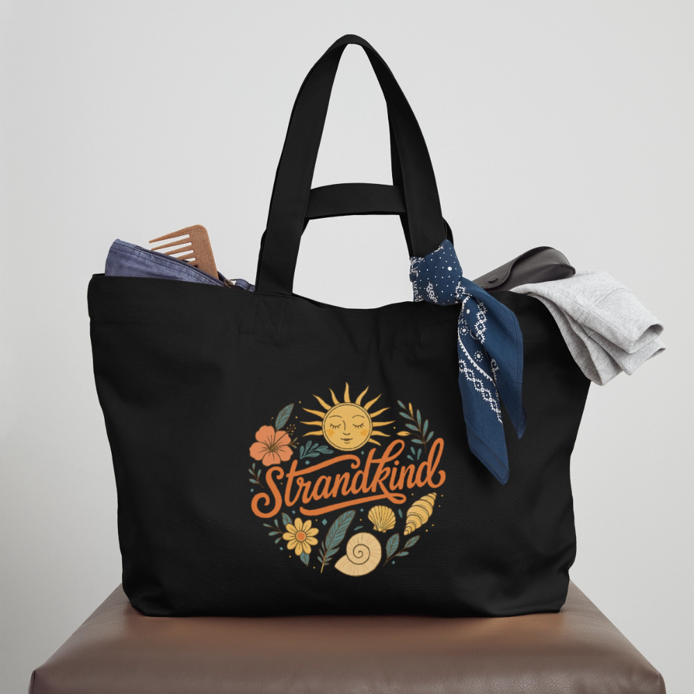 Strandkind - Recycelte Shopping Bag - Schwarz