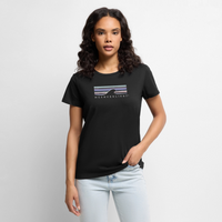 Meerverliebt Welle - Frauen Premium T-Shirt - Schwarz
