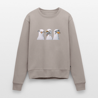 Drei Weise Möwen - Frauen Premium Pullover - Taupe