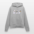 Drei Weise Möwen - Frauen Premium Hoodie - Grau meliert