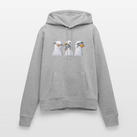 Drei Weise Möwen - Frauen Premium Hoodie - Grau meliert