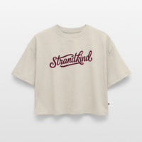 Strandkind - Frauen Premium Oversized Bio Cropped T-Shirt - Beige