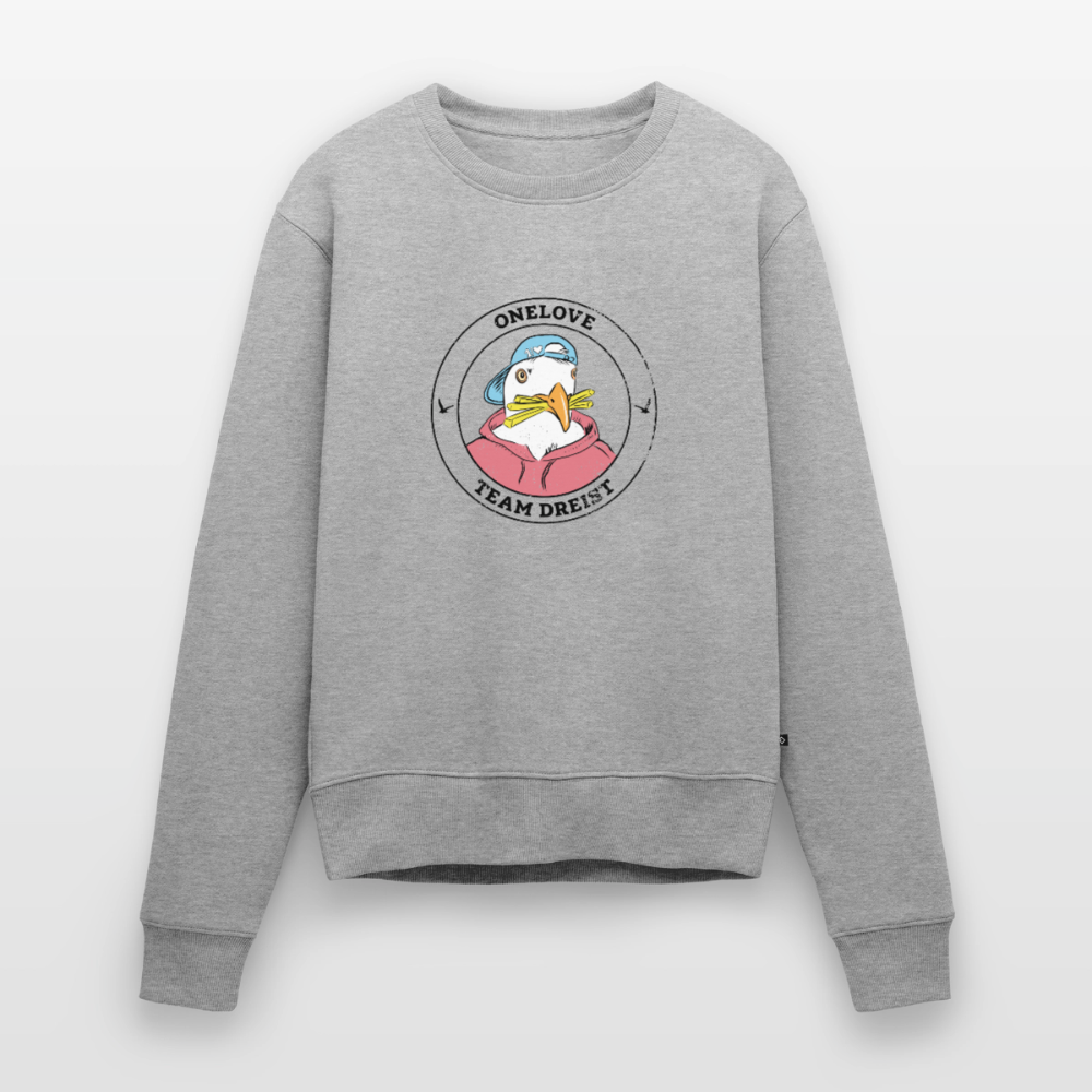 Team Dreist - Frauen Premium Pullover - Grau meliert