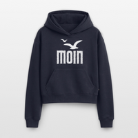Moin - Cropped Oversized Heavyweight Frauen Hoodie - Navy