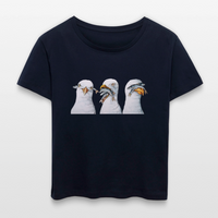 Drei weise Möwen - Relaxed Frauen Bio-T-Shirt - Navy