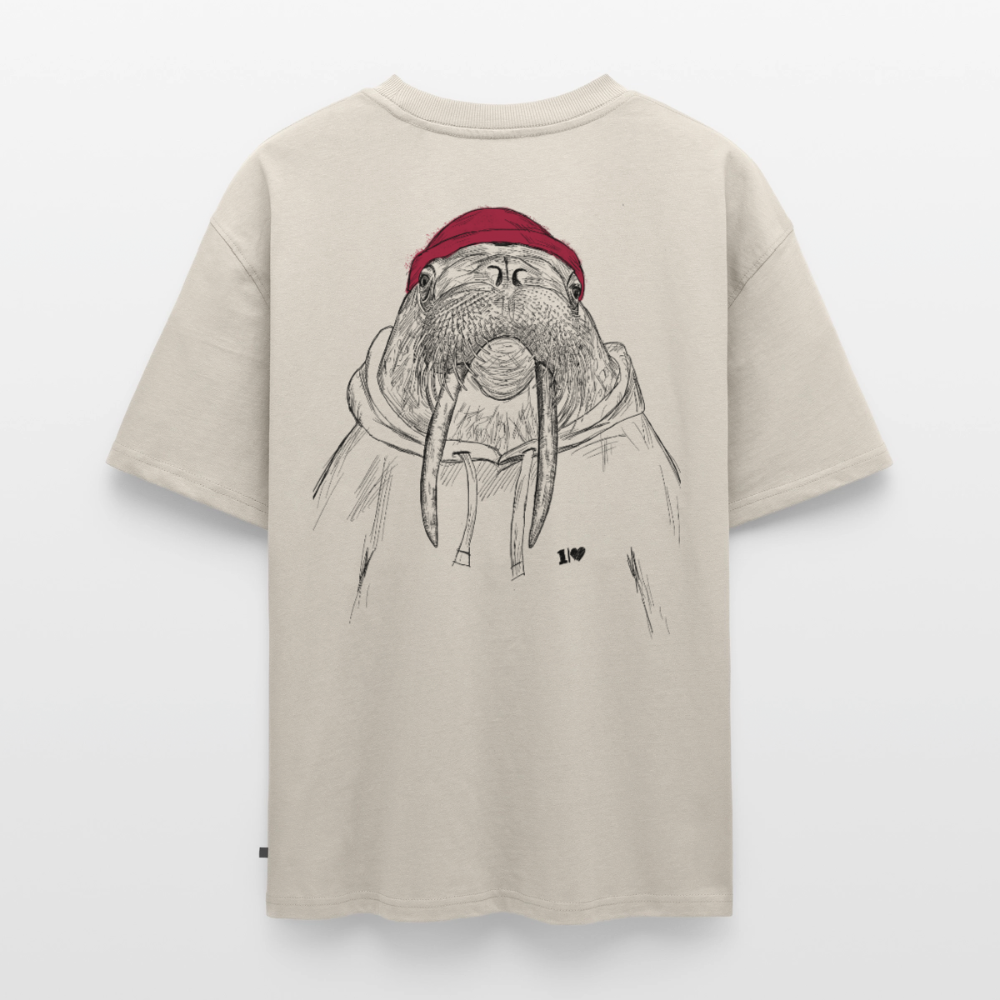 Kurt Hansen Walross - Unisex Premium Oversized Bio T-Shirt - Beige
