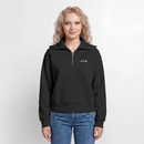 MEERCI - Relaxed Frauen Half Zip Sweatshirt - Schwarz