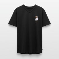 Eisvogel - Männer Bio-T-Shirt mit V-Ausschnitt - Schwarz
