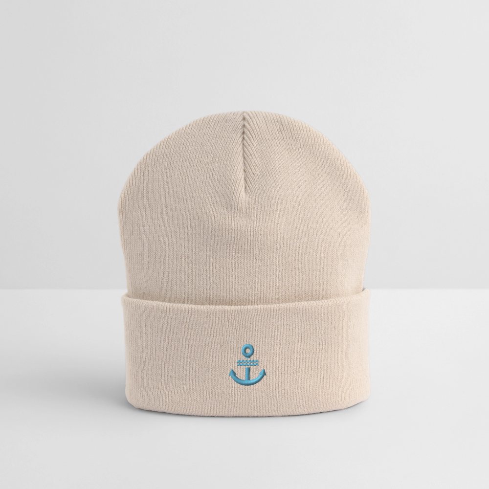 Anker - Bestickte Wintermütze - Beige