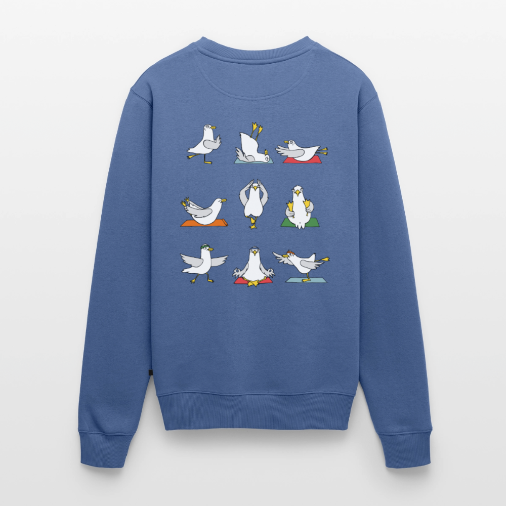 Yoga Möwen - Unisex Premium Pullover - Taubenblau