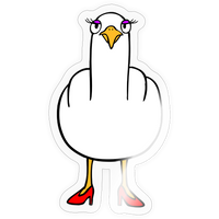 F**K YOU MÖWENLADY - Sticker Größe S (10 x 10 cm) - Transparent glänzend