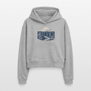 Strandkind - Cropped Oversized Heavyweight Frauen Hoodie - Grau meliert