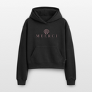 MEERCI Muschel - Cropped Oversized Heavyweight Frauen Hoodie - Schwarz