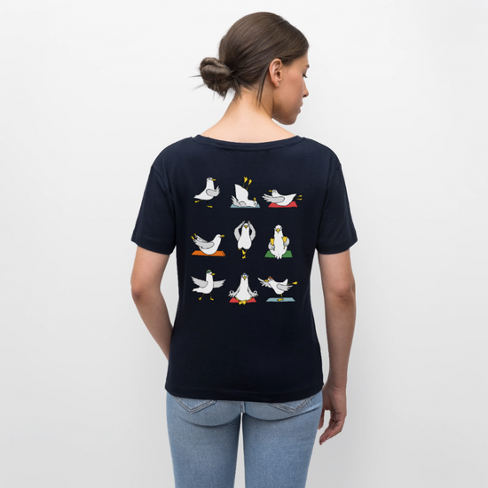 Yoga Möwen - Relaxed Frauen Bio-T-Shirt