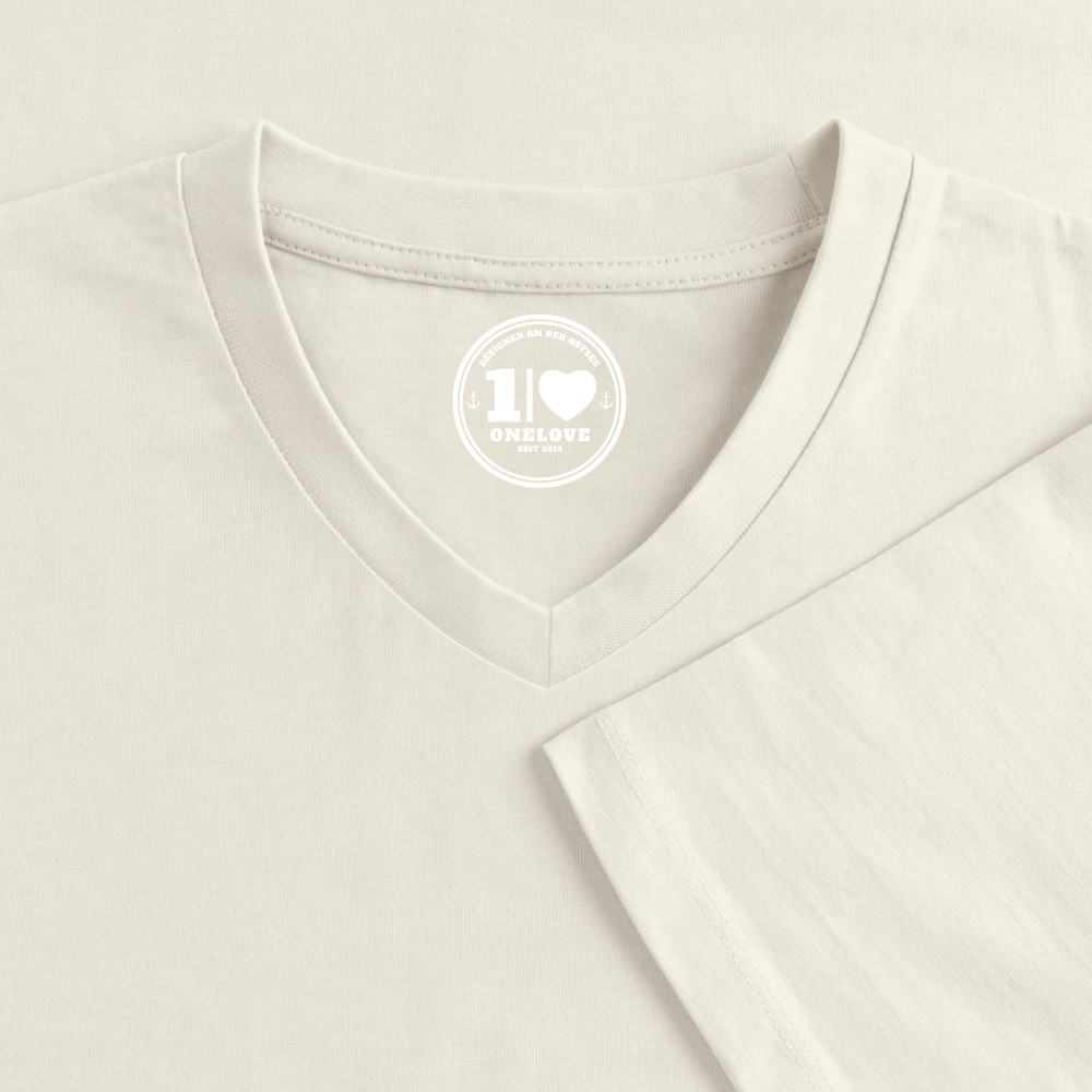 F**k You Eis - Männer Bio-T-Shirt mit V-Ausschnitt - Naturweiß