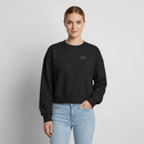 Im Herzen Verankert Stick - Relaxed Frauen Organic Sweatshirt - Schwarz