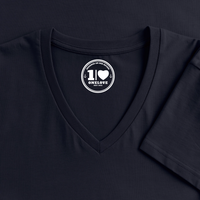 Eisvogel - Frauen Bio-T-Shirt mit V-Ausschnitt - Navy
