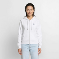 Anker Stick - Frauen Premium Kapuzenjacke - Weiß