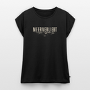Meerverliebt - Frauen T-Shirt mit gerollten Ärmeln - Schwarz