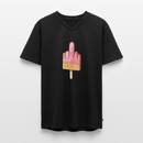 F**k You Eis - Männer Bio-T-Shirt mit V-Ausschnitt - Schwarz