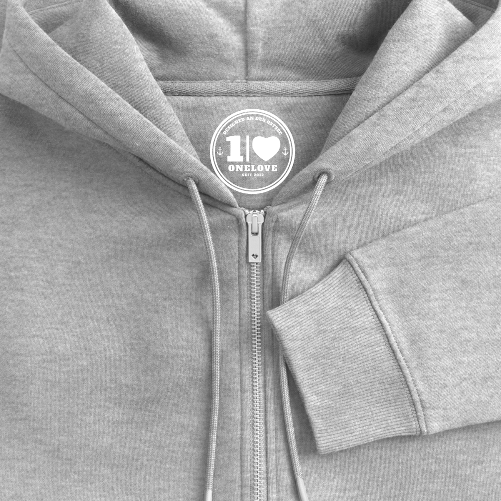 Strandkind Original - Unisex Premium Kapuzenjacke - Grau meliert