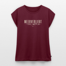 Meerverliebt - Frauen T-Shirt mit gerollten Ärmeln - Burgunderrot
