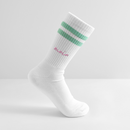 Moin Stick - Gestreifte Tennissocken - Weiß/Mint