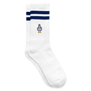 F**k You Möwe - Gestreifte Tennissocken - Weiß/Navy