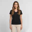 Strandkind - Frauen Bio-T-Shirt mit V-Ausschnitt - Schwarz