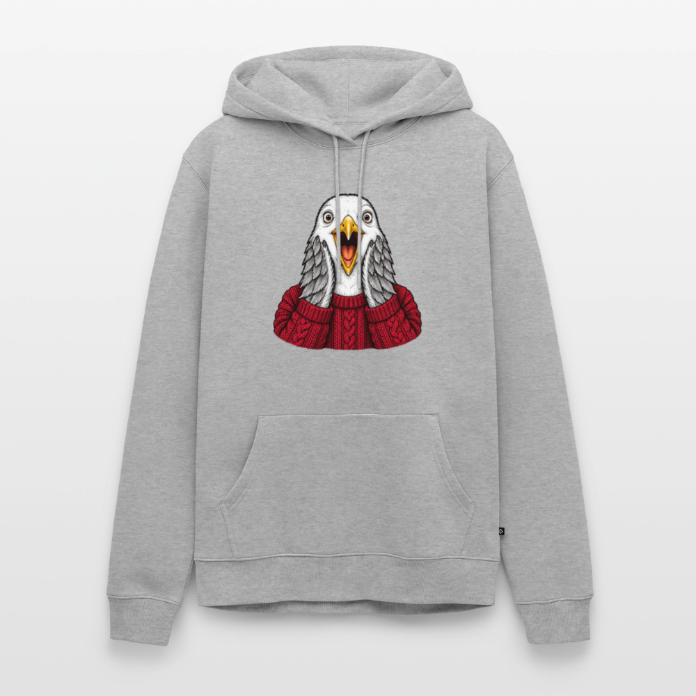 Möwe allein Zuhause - Unisex Premium Hoodie - Grau meliert