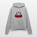 Möwe allein Zuhaus - Frauen Premium Hoodie - Grau meliert