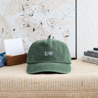 ONELOVE - Relaxed Vintage Cap - Vintage Flaschengrün 