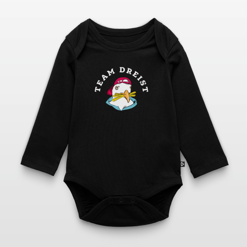 Team Dreist - Baby Bio-Langarm-Body - Schwarz
