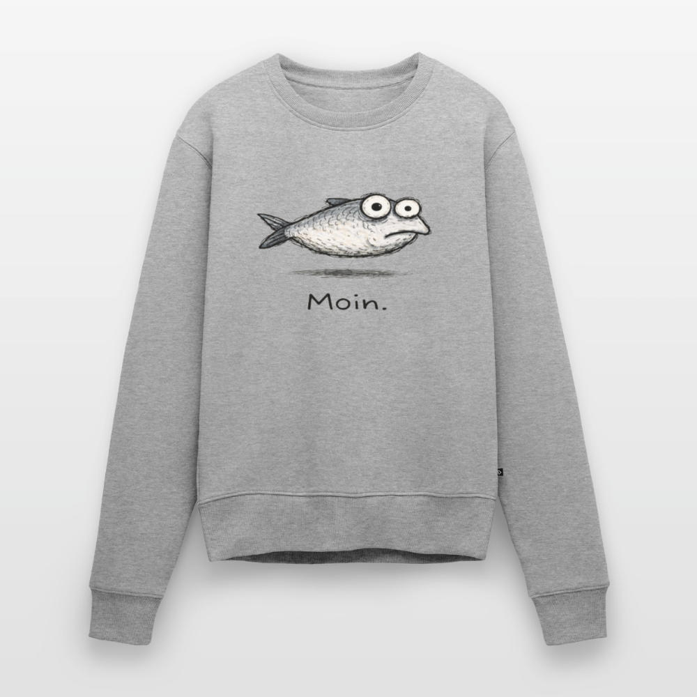 Moin Fisch - Frauen Premium Pullover - Grau meliert