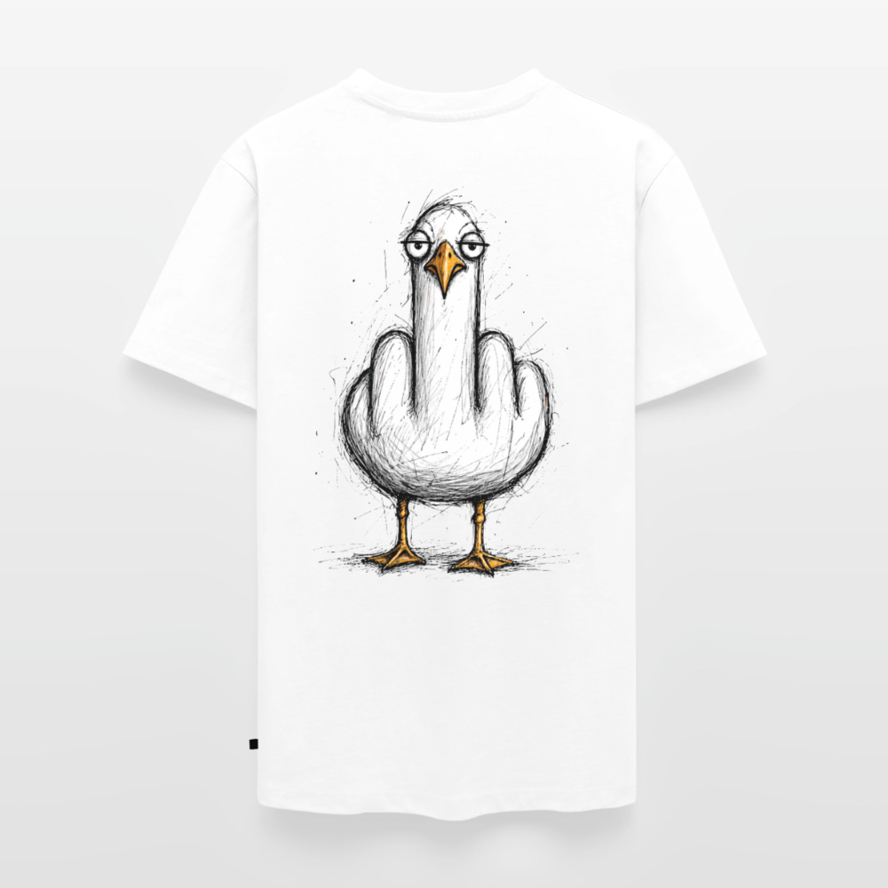 F**k You Möwe - Unisex Premium T-Shirt - Weiß