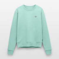 Wellenherz Stick - Frauen Premium Pullover - Mint 