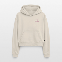 Im Herzen verankert Stick - Cropped Oversized Heavyweight Frauen Hoodie - Beige