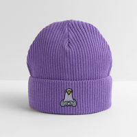 Lovebird -  Unisex Bio FISHERMAN BEANIE - Purple Love 