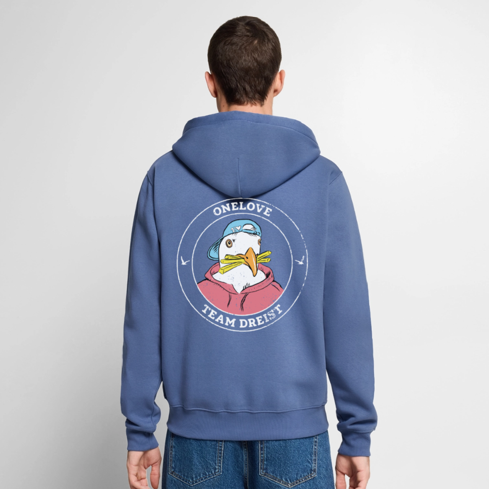 Team Dreist - Unisex Premium Kapuzenjacke - Taubenblau
