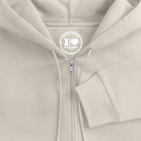 Gestickte Möwe - Unisex Premium Kapuzenjacke - Beige