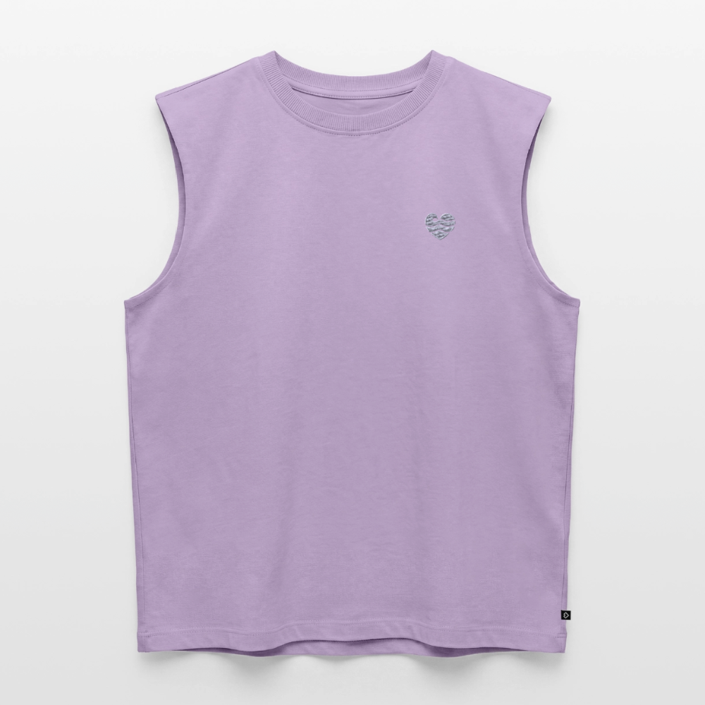 Wellenherz - Frauen Organic Sleeveless T-Shirt - Lavendel