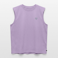 Wellenherz - Frauen Organic Sleeveless T-Shirt - Lavendel
