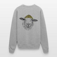 Wolle Schaf - Unisex Premium Pullover - Grau meliert