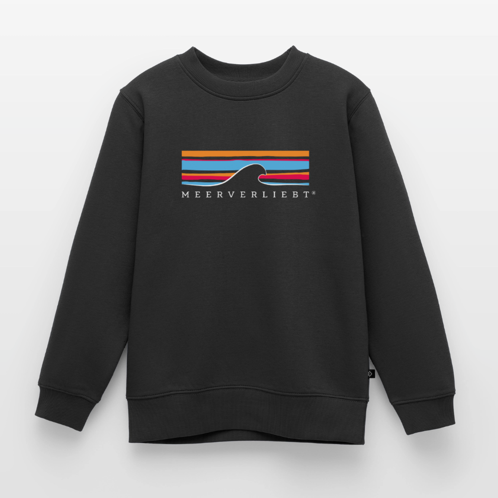 Meerverliebt Welle - Kinder Premium Pullover - Schwarz