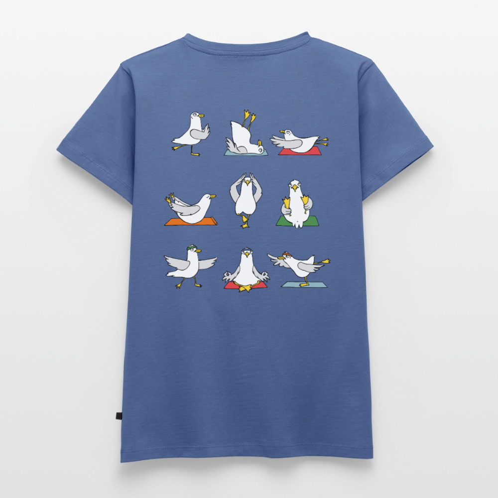 Yoga Möwen - Frauen Premium T-Shirt - Taubenblau