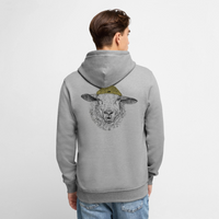 Wolle Schaf - Unisex Premium Hoodie - Grau meliert